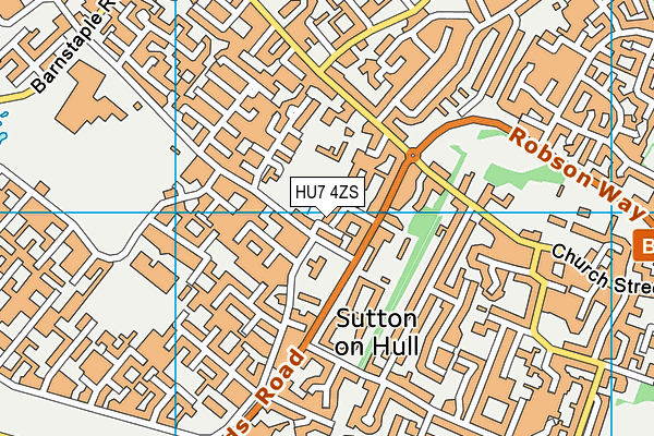 HU7 4ZS map - OS VectorMap District (Ordnance Survey) HU7 4ZS map - OS VectorMap District (Ordnance Survey)