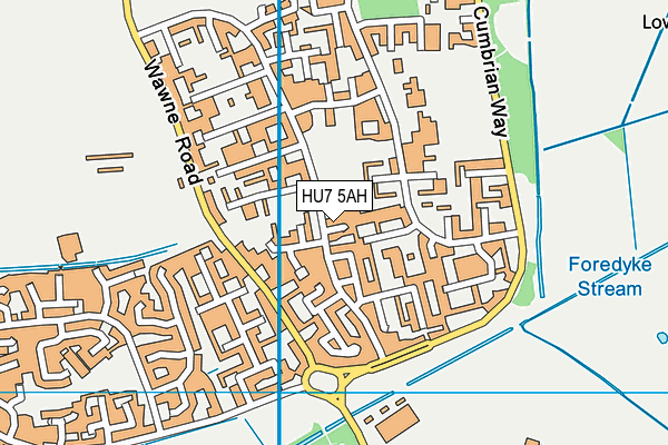 HU7 5AH map - OS VectorMap District (Ordnance Survey) HU7 5AH map - OS VectorMap District (Ordnance Survey)