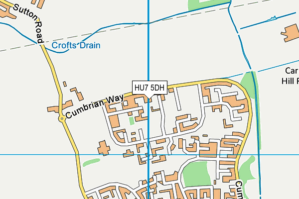 HU7 5DH map - OS VectorMap District (Ordnance Survey) HU7 5DH map - OS VectorMap District (Ordnance Survey)
