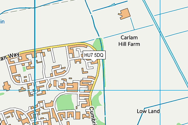 HU7 5DQ map - OS VectorMap District (Ordnance Survey) HU7 5DQ map - OS VectorMap District (Ordnance Survey)