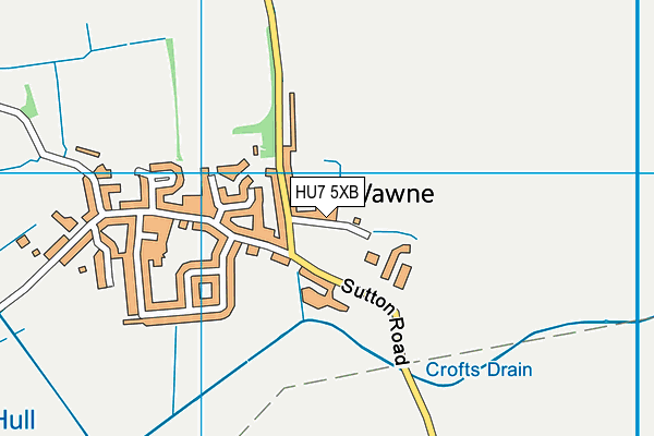 HU7 5XB map - OS VectorMap District (Ordnance Survey)