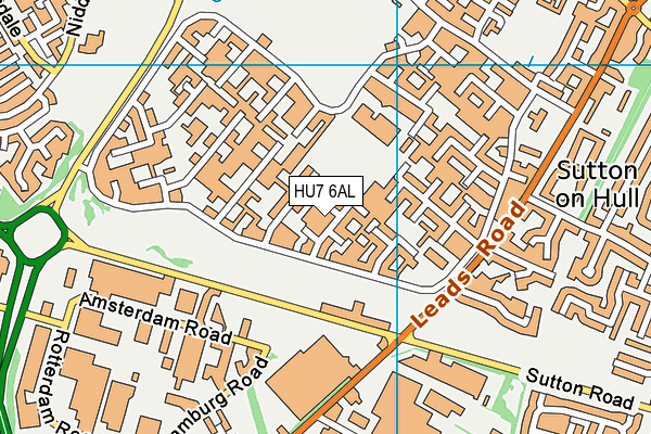 HU7 6AL map - OS VectorMap District (Ordnance Survey) HU7 6AL map - OS VectorMap District (Ordnance Survey)