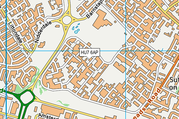 HU7 6AP map - OS VectorMap District (Ordnance Survey) HU7 6AP map - OS VectorMap District (Ordnance Survey)