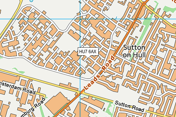 HU7 6AX map - OS VectorMap District (Ordnance Survey) HU7 6AX map - OS VectorMap District (Ordnance Survey)