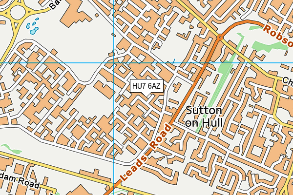 HU7 6AZ map - OS VectorMap District (Ordnance Survey) HU7 6AZ map - OS VectorMap District (Ordnance Survey)