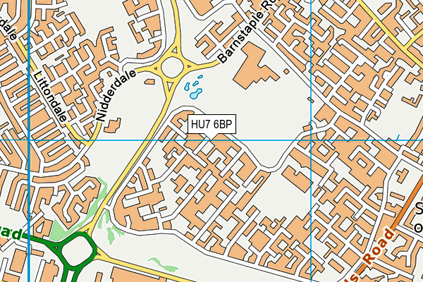 HU7 6BP map - OS VectorMap District (Ordnance Survey) HU7 6BP map - OS VectorMap District (Ordnance Survey)