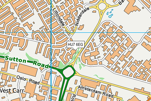 HU7 6EG map - OS VectorMap District (Ordnance Survey) HU7 6EG map - OS VectorMap District (Ordnance Survey)
