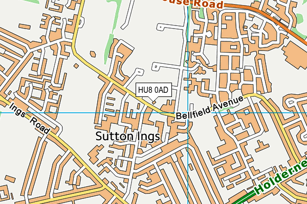 HU8 0AD map - OS VectorMap District (Ordnance Survey) HU8 0AD map - OS VectorMap District (Ordnance Survey)