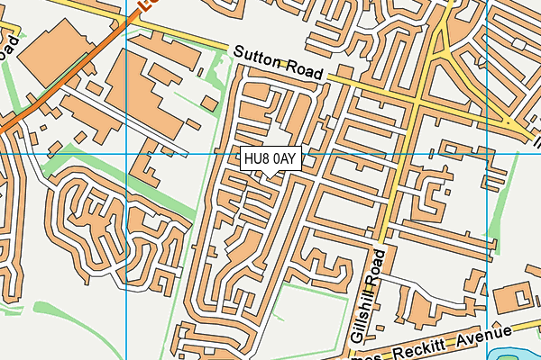 HU8 0AY map - OS VectorMap District (Ordnance Survey) HU8 0AY map - OS VectorMap District (Ordnance Survey)