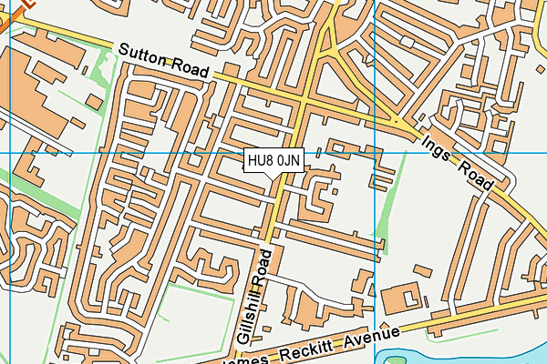 HU8 0JN map - OS VectorMap District (Ordnance Survey) HU8 0JN map - OS VectorMap District (Ordnance Survey)