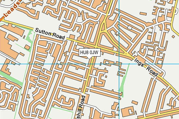 HU8 0JW map - OS VectorMap District (Ordnance Survey) HU8 0JW map - OS VectorMap District (Ordnance Survey)