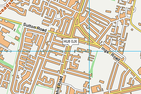 HU8 0JX map - OS VectorMap District (Ordnance Survey) HU8 0JX map - OS VectorMap District (Ordnance Survey)