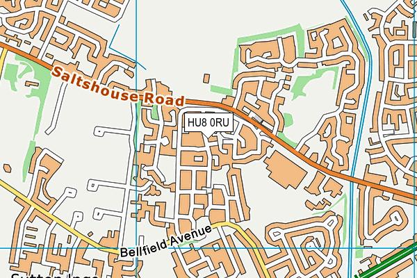 HU8 0RU map - OS VectorMap District (Ordnance Survey) HU8 0RU map - OS VectorMap District (Ordnance Survey)