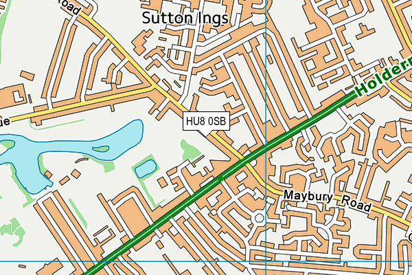 HU8 0SB map - OS VectorMap District (Ordnance Survey) HU8 0SB map - OS VectorMap District (Ordnance Survey)