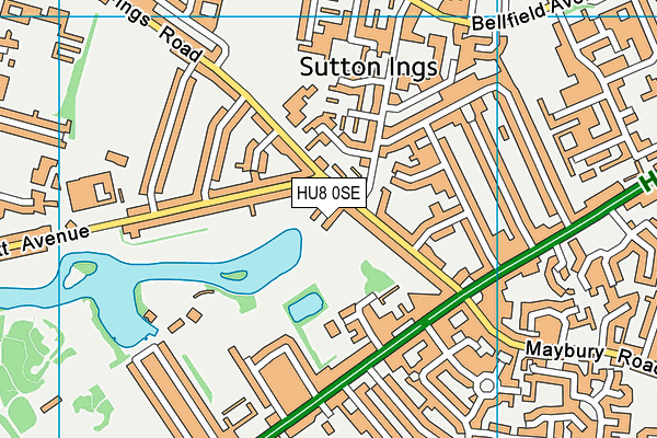 HU8 0SE map - OS VectorMap District (Ordnance Survey) HU8 0SE map - OS VectorMap District (Ordnance Survey)