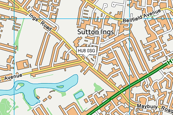 HU8 0SG map - OS VectorMap District (Ordnance Survey) HU8 0SG map - OS VectorMap District (Ordnance Survey)