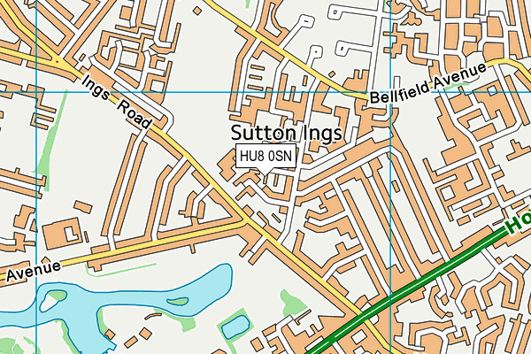 HU8 0SN map - OS VectorMap District (Ordnance Survey) HU8 0SN map - OS VectorMap District (Ordnance Survey)
