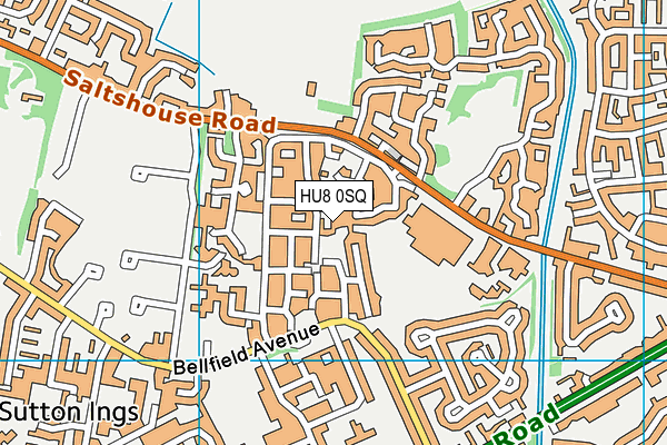 HU8 0SQ map - OS VectorMap District (Ordnance Survey) HU8 0SQ map - OS VectorMap District (Ordnance Survey)
