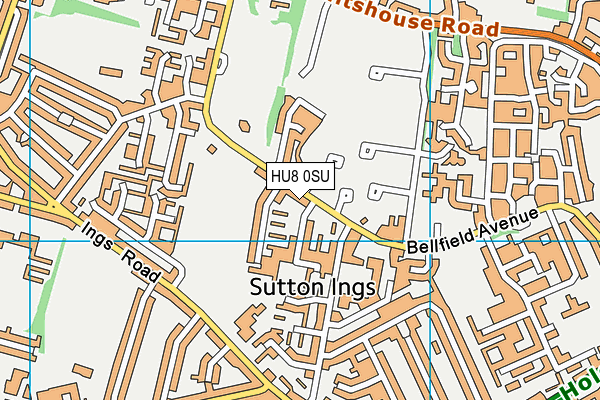 HU8 0SU map - OS VectorMap District (Ordnance Survey) HU8 0SU map - OS VectorMap District (Ordnance Survey)