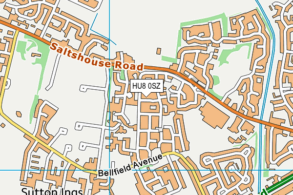 HU8 0SZ map - OS VectorMap District (Ordnance Survey) HU8 0SZ map - OS VectorMap District (Ordnance Survey)