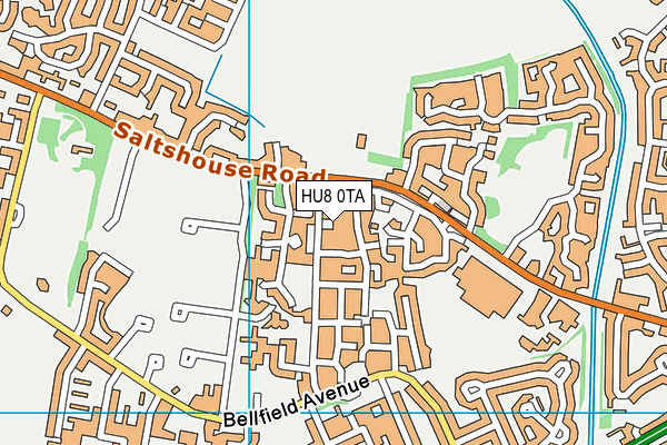 HU8 0TA map - OS VectorMap District (Ordnance Survey) HU8 0TA map - OS VectorMap District (Ordnance Survey)