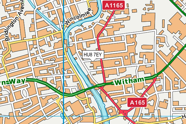HU8 7EY map - OS VectorMap District (Ordnance Survey) HU8 7EY map - OS VectorMap District (Ordnance Survey)