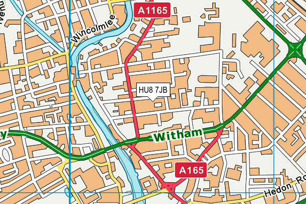 HU8 7JB map - OS VectorMap District (Ordnance Survey) HU8 7JB map - OS VectorMap District (Ordnance Survey)
