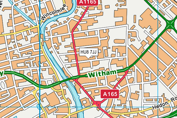 HU8 7JJ map - OS VectorMap District (Ordnance Survey)