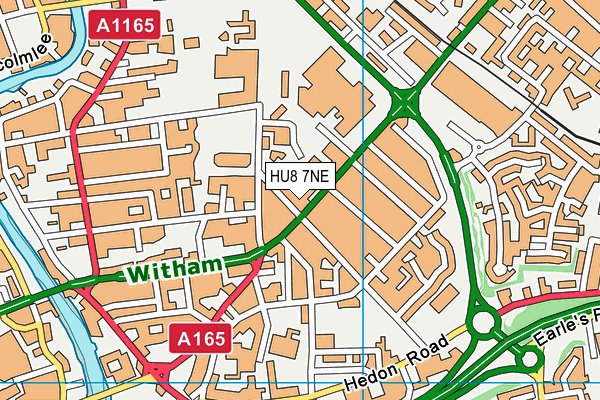 HU8 7NE map - OS VectorMap District (Ordnance Survey) HU8 7NE map - OS VectorMap District (Ordnance Survey)