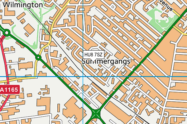 HU8 7SZ map - OS VectorMap District (Ordnance Survey) HU8 7SZ map - OS VectorMap District (Ordnance Survey)