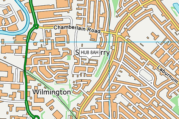 HU8 8AH map - OS VectorMap District (Ordnance Survey) HU8 8AH map - OS VectorMap District (Ordnance Survey)