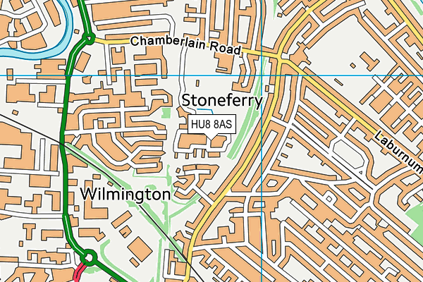 HU8 8AS map - OS VectorMap District (Ordnance Survey) HU8 8AS map - OS VectorMap District (Ordnance Survey)