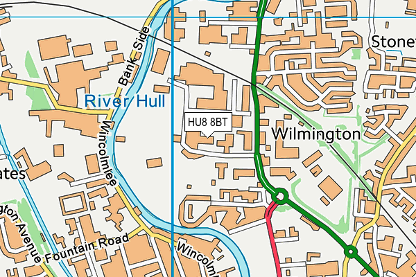 HU8 8BT map - OS VectorMap District (Ordnance Survey) HU8 8BT map - OS VectorMap District (Ordnance Survey)