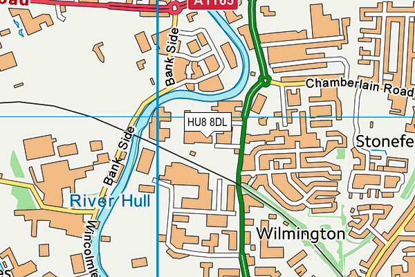 HU8 8DL map - OS VectorMap District (Ordnance Survey) HU8 8DL map - OS VectorMap District (Ordnance Survey)