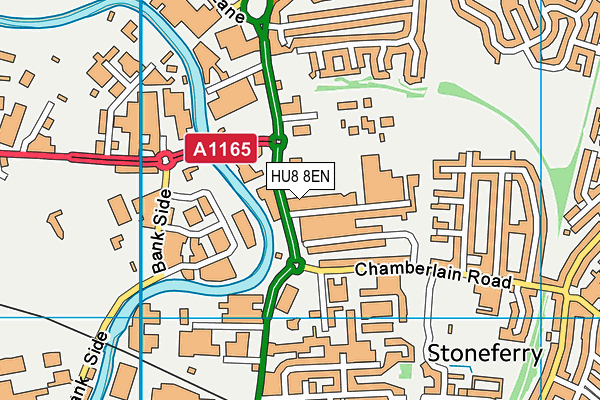 HU8 8EN map - OS VectorMap District (Ordnance Survey) HU8 8EN map - OS VectorMap District (Ordnance Survey)