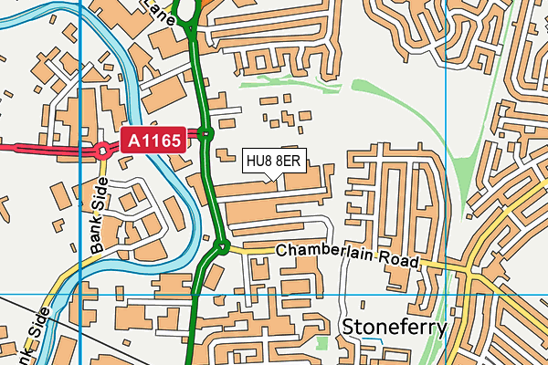HU8 8ER map - OS VectorMap District (Ordnance Survey) HU8 8ER map - OS VectorMap District (Ordnance Survey)