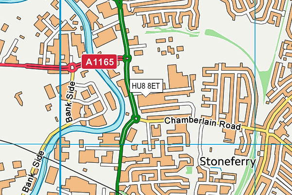 HU8 8ET map - OS VectorMap District (Ordnance Survey) HU8 8ET map - OS VectorMap District (Ordnance Survey)