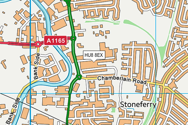 HU8 8EX map - OS VectorMap District (Ordnance Survey) HU8 8EX map - OS VectorMap District (Ordnance Survey)