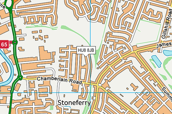 HU8 8JB map - OS VectorMap District (Ordnance Survey) HU8 8JB map - OS VectorMap District (Ordnance Survey)