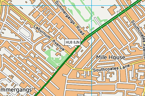 HU8 8JN map - OS VectorMap District (Ordnance Survey) HU8 8JN map - OS VectorMap District (Ordnance Survey)