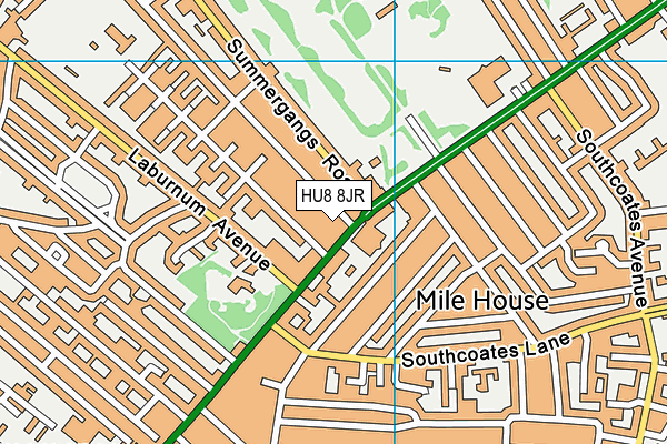 HU8 8JR map - OS VectorMap District (Ordnance Survey) HU8 8JR map - OS VectorMap District (Ordnance Survey)