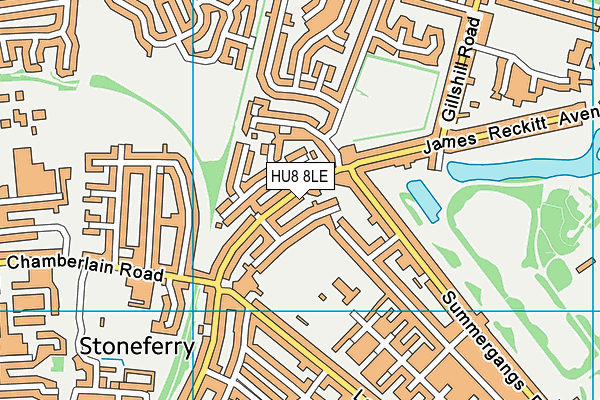 HU8 8LE map - OS VectorMap District (Ordnance Survey) HU8 8LE map - OS VectorMap District (Ordnance Survey)