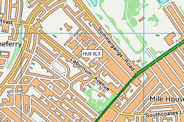 HU8 8LX map - OS VectorMap District (Ordnance Survey) HU8 8LX map - OS VectorMap District (Ordnance Survey)