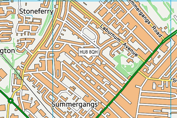 HU8 8QH map - OS VectorMap District (Ordnance Survey) HU8 8QH map - OS VectorMap District (Ordnance Survey)