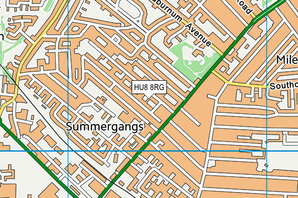 HU8 8RG map - OS VectorMap District (Ordnance Survey) HU8 8RG map - OS VectorMap District (Ordnance Survey)