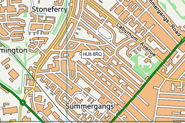HU8 8RQ map - OS VectorMap District (Ordnance Survey) HU8 8RQ map - OS VectorMap District (Ordnance Survey)