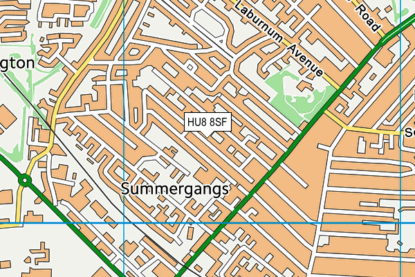 HU8 8SF map - OS VectorMap District (Ordnance Survey) HU8 8SF map - OS VectorMap District (Ordnance Survey)