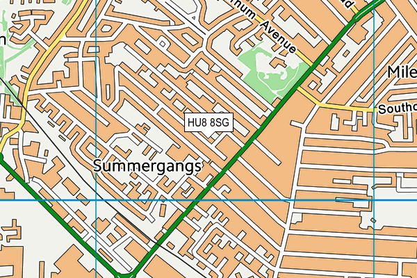 HU8 8SG map - OS VectorMap District (Ordnance Survey) HU8 8SG map - OS VectorMap District (Ordnance Survey)