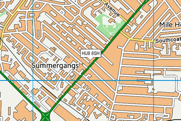 HU8 8SH map - OS VectorMap District (Ordnance Survey) HU8 8SH map - OS VectorMap District (Ordnance Survey)