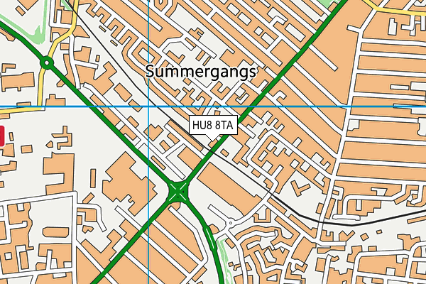 HU8 8TA map - OS VectorMap District (Ordnance Survey) HU8 8TA map - OS VectorMap District (Ordnance Survey)